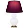 Double Gourd 31"H Daisy And Brass Lamp w/ Plum And Lavender Shade