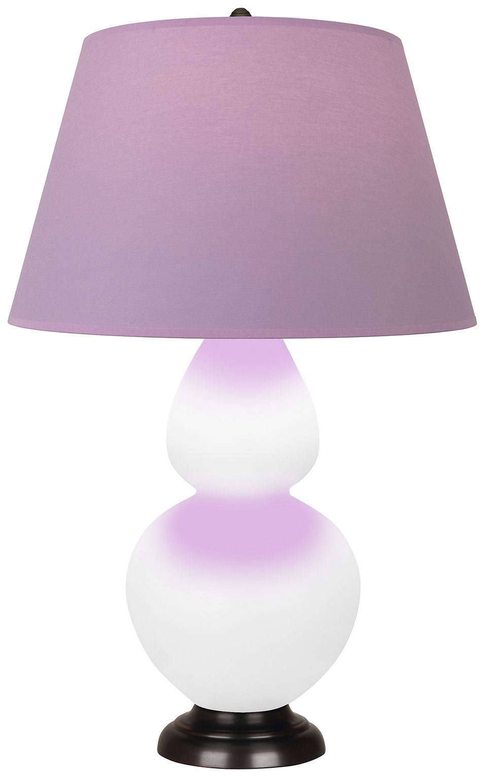 Double Gourd 31"H Daisy And Bronze Lamp w/ Lavender And Plum Made to Order