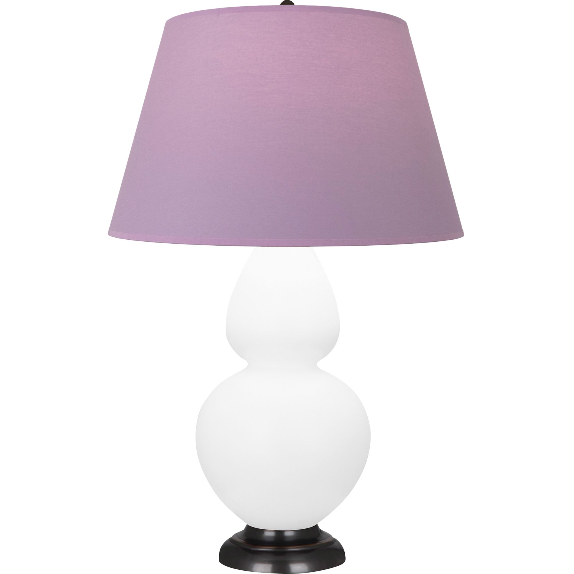 Image 2 Double Gourd 31"H Daisy And Bronze Lamp w/ Lavender And Plum Made to Order more views