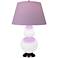 Double Gourd 31"H Daisy And Bronze Lamp w/ Lavender And Plum Shade