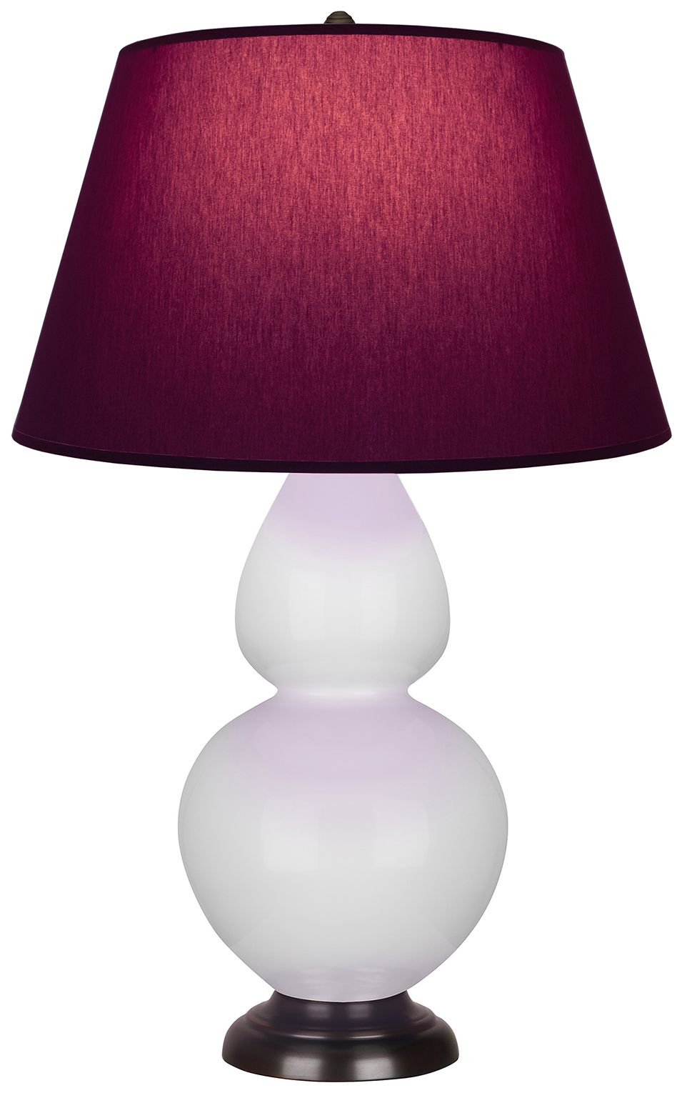 Double Gourd 31"H Daisy And Bronze Lamp w/ Plum And Lavender Made to Order