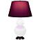Double Gourd 31"H Daisy And Bronze Lamp w/ Plum And Lavender Shade