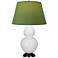 Double Gourd 31"H Daisy And Bronze Lamp w/ Tea Green And Taupe Shade