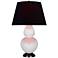 Double Gourd 31"H Daisy And Bronze Table Lamp w/ Ink And Rose Shade