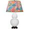 Double Gourd 31"H Daisy And Bronze Table Lamp w/ Spring Floral Shade