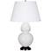 Double Gourd 31"H Daisy And Deep Bronze Table Lamp With Pearl Shade