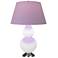 Double Gourd 31"H Daisy And Silver Lamp w/ Lavender And Plum Shade