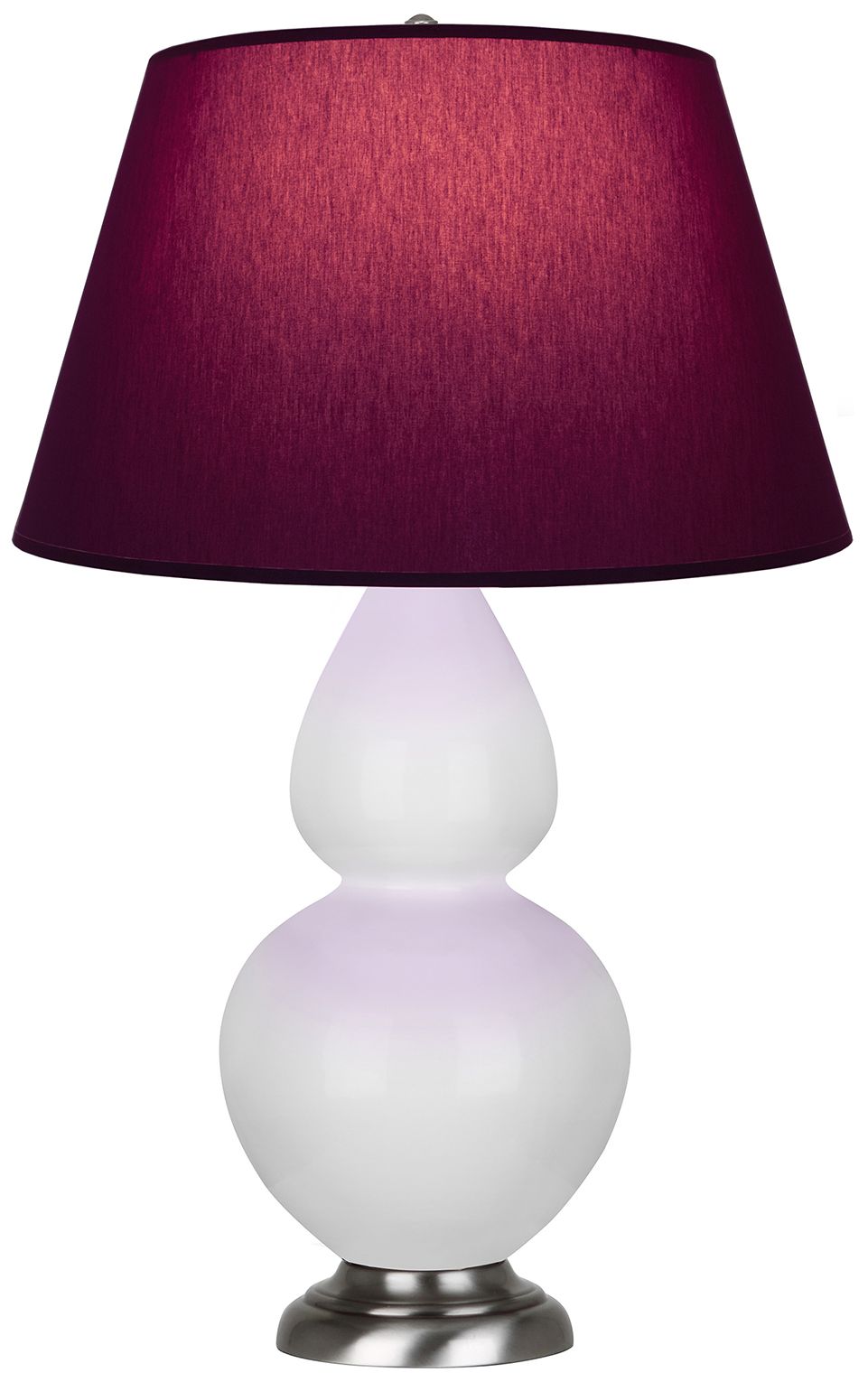 Double Gourd 31"H Daisy And Silver Lamp w/ Plum And Lavender Made to Order