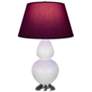 Double Gourd 31"H Daisy And Silver Lamp w/ Plum And Lavender Shade
