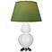 Double Gourd 31"H Daisy And Silver Lamp w/ Tea Green And Taupe Shade