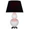 Double Gourd 31"H Daisy And Silver Table Lamp w/ Ink And Rose Shade