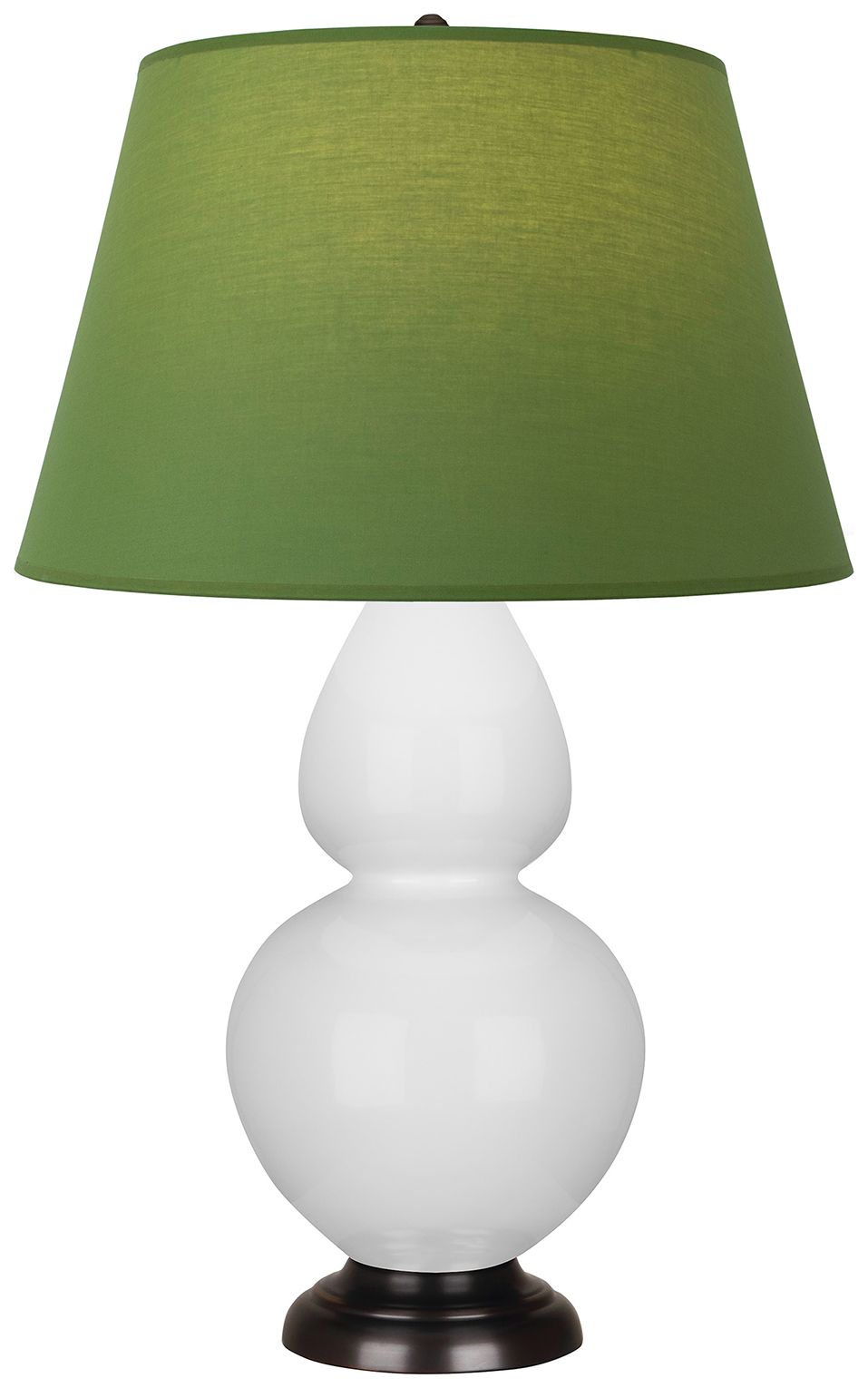 Double Gourd 31"H Daisy & Bronze Lamp w/ Tea Green & Taupe Made to Order