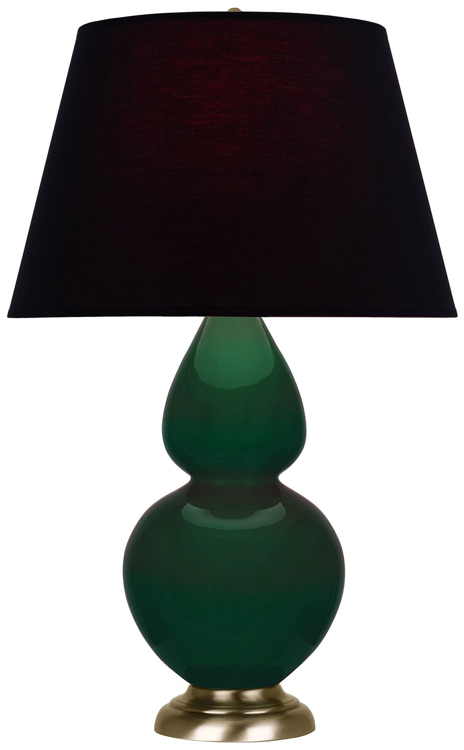 Double Gourd 31"H Jungle & Brass Table Lamp w/ Ink & Rose Made to Order