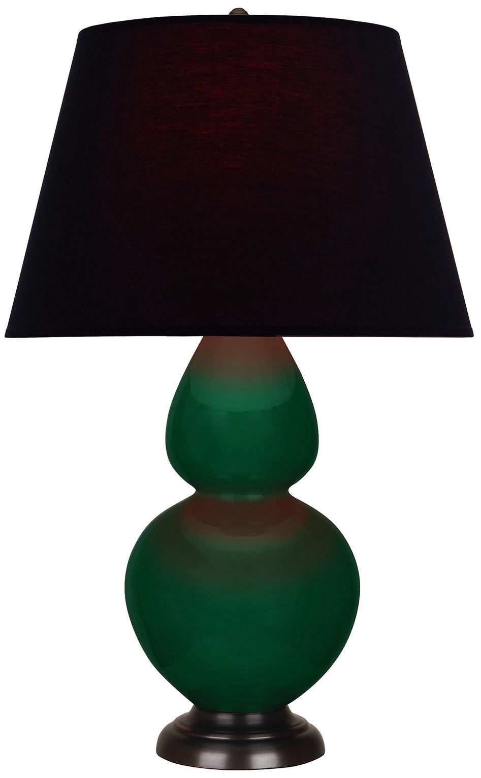 Double Gourd 31"H Jungle & Bronze Table Lamp w/ Ink & Rose Made to Order