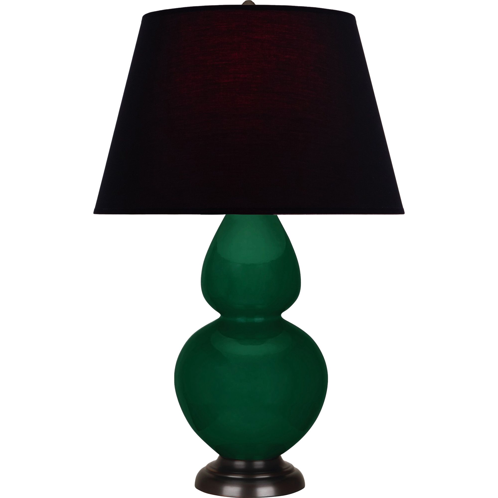 Image 2 Double Gourd 31"H Jungle & Bronze Table Lamp w/ Ink & Rose Made to Order more views