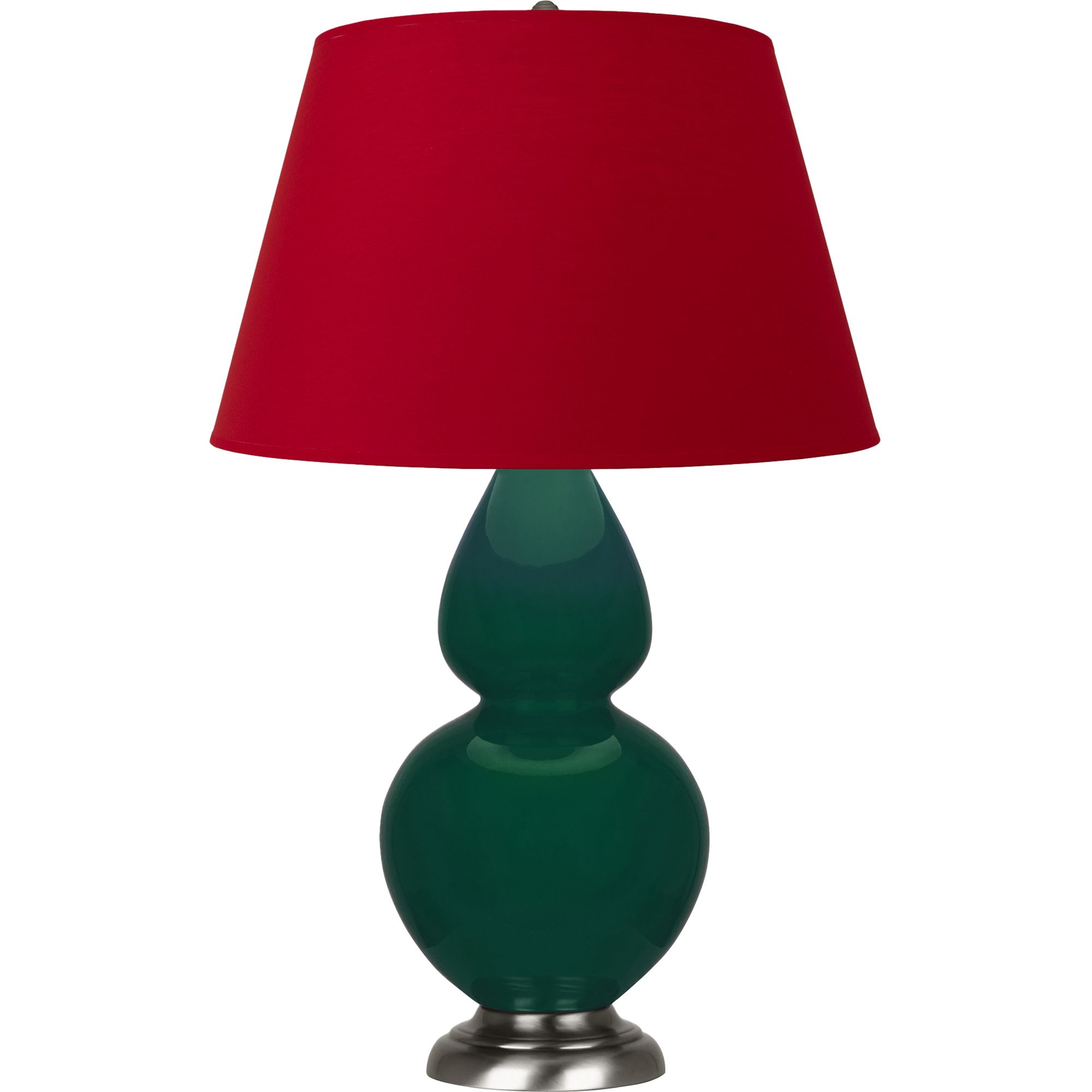 Image 2 Double Gourd 31"H Jungle & Silver Table Lamp w/ Black & Red Made to Order more views