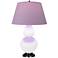 Double Gourd 31"H Lily And Bronze Lamp w/ Lavender And Plum Shade