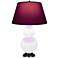 Double Gourd 31"H Lily And Bronze Lamp w/ Plum And Lavender Shade