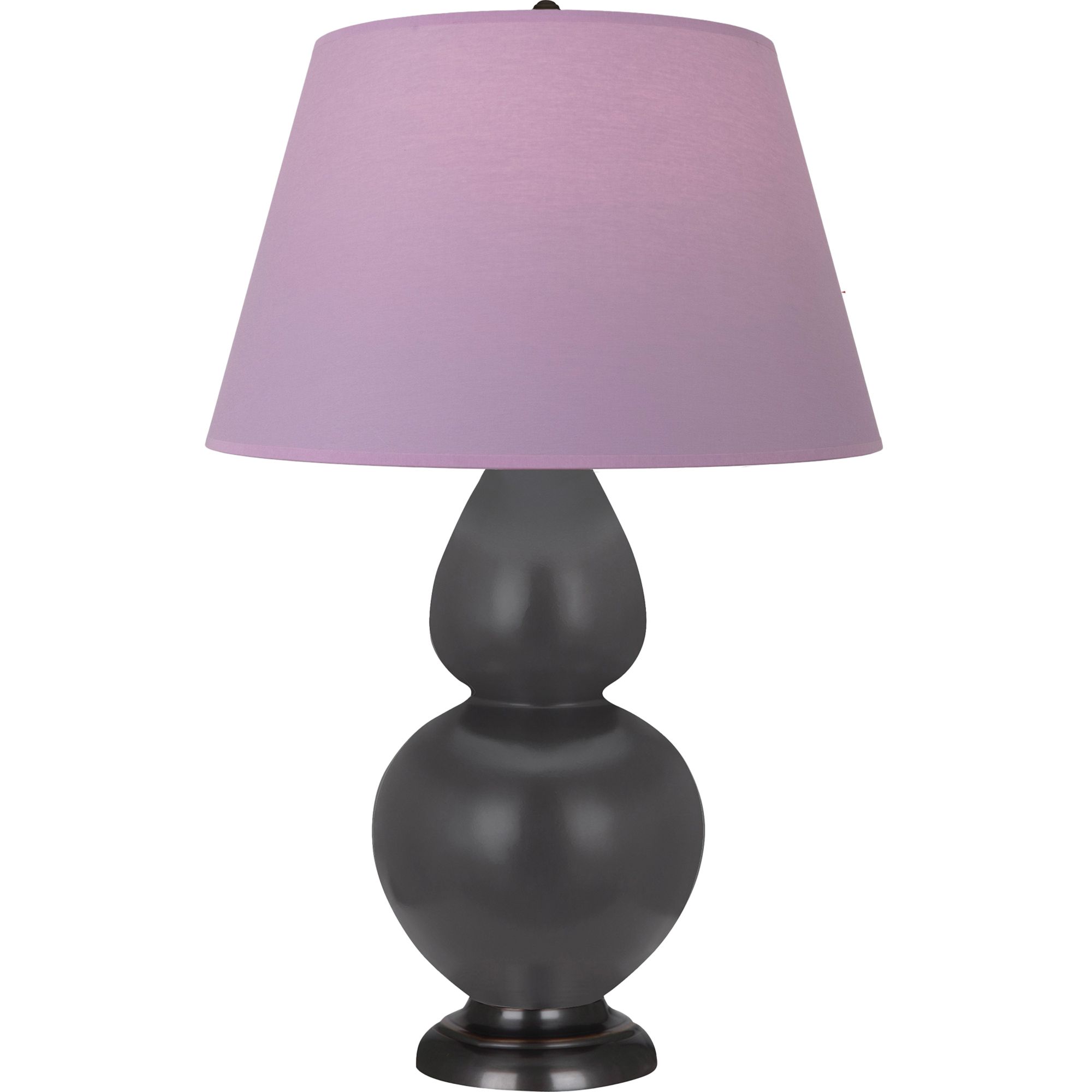 Image 2 Double Gourd 31"H Matte Ash & Bronze Lamp w/ Lavender & Plum Made to Order more views