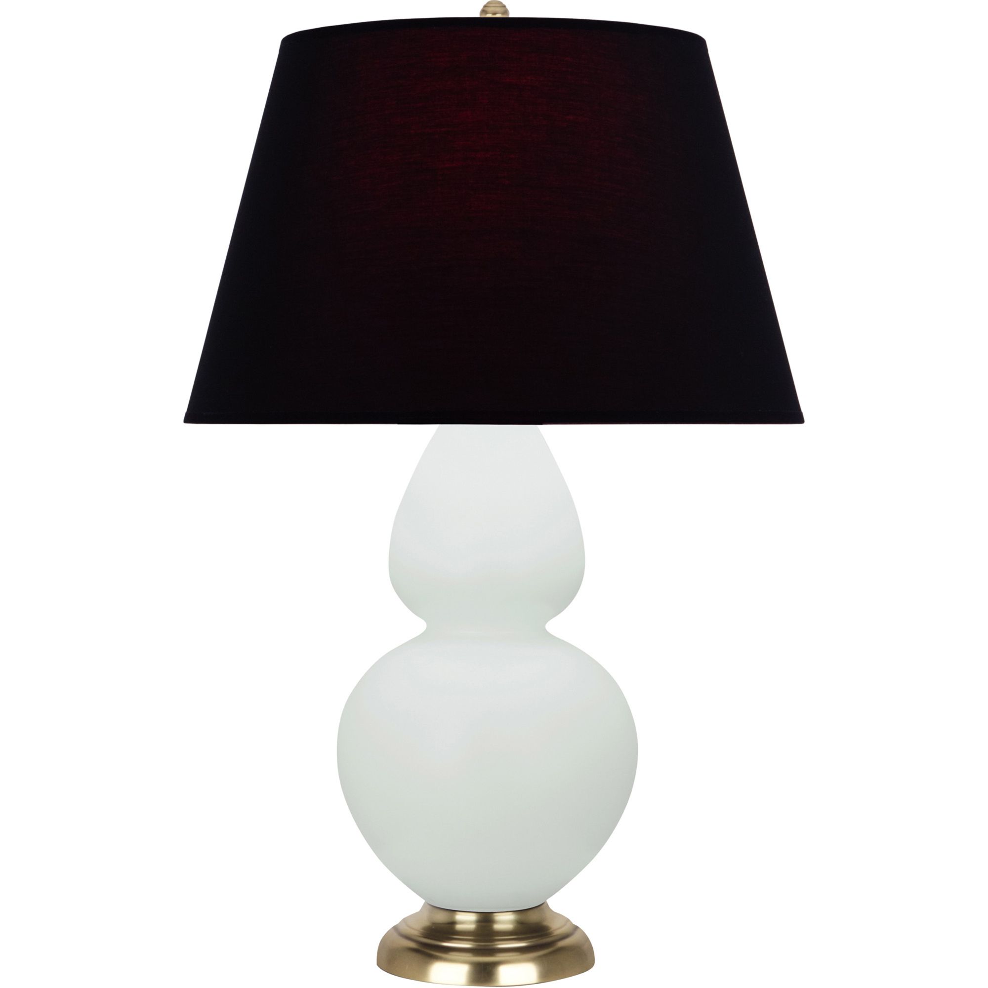 Image 2 Double Gourd 31"H Matte Celadon And Brass Lamp w/ Ink And Rose Shade more views