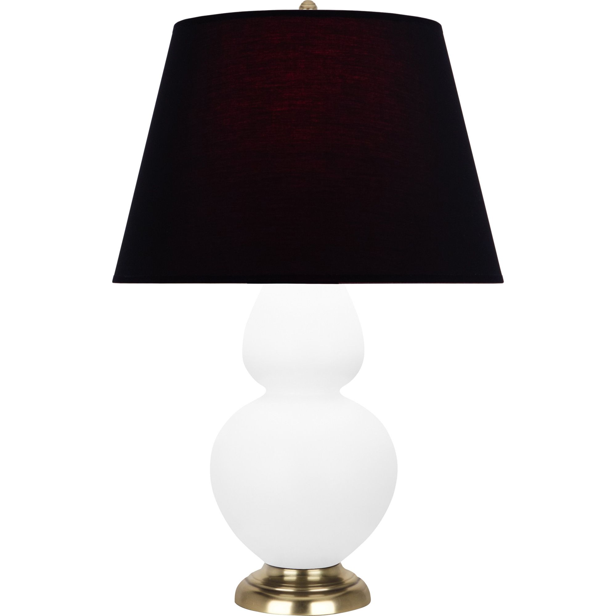 Image 2 Double Gourd 31"H Matte Daisy And Brass Lamp w/ Ink And Rose Made to Order more views