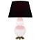 Double Gourd 31"H Matte Daisy And Brass Lamp w/ Ink And Rose Shade
