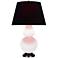 Double Gourd 31"H Matte Daisy And Bronze Lamp w/ Ink And Rose Shade