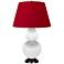 Double Gourd 31"H Matte Daisy And Bronze Lamp w/ Rose And Ink Shade