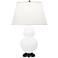 Double Gourd 31"H Matte Daisy And Bronze Table Lamp w/ Pearl Shade