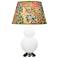 Double Gourd 31"H Matte Daisy And Silver Lamp w/ Fall Floral Shade