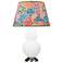 Double Gourd 31"H Matte Daisy And Silver Table Lamp w/ Spring Shade