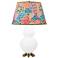 Double Gourd 31"H Matte Lily And Brass Table Lamp w/ Spring Shade