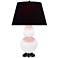 Double Gourd 31"H Matte Lily And Bronze Lamp w/ Ink And Rose Shade