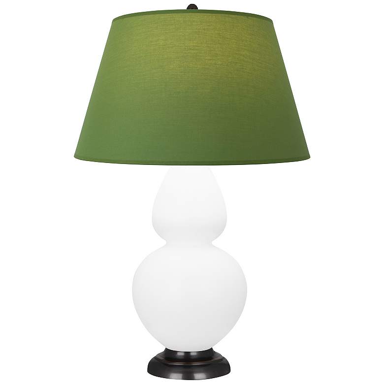Image 1 Double Gourd 31"H Matte Lily And Bronze Lamp w/ Tea And Taupe Shade