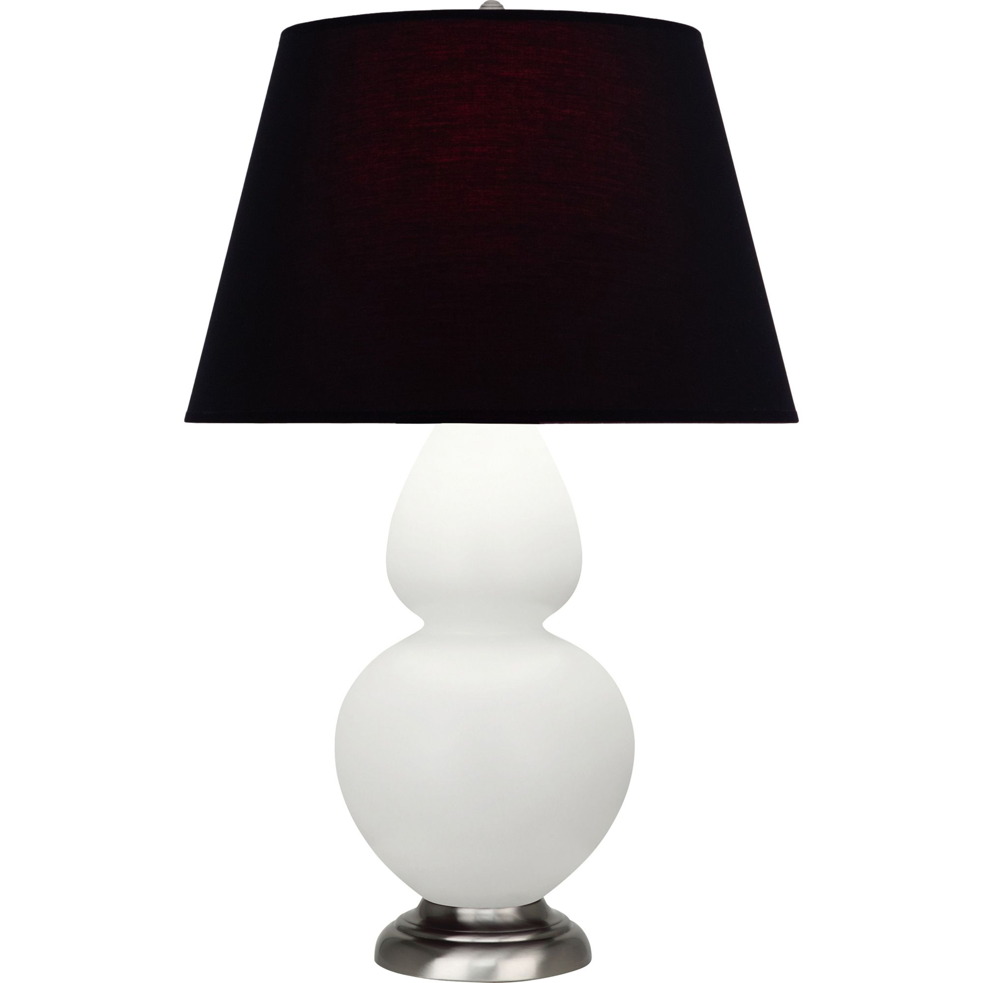 Image 2 Double Gourd 31"H Matte Lily And Silver Lamp w/ Ink And Rose Shade more views