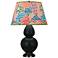 Double Gourd 31"H Matte Obsidian And Bronze Table Lamp w/ Spring Shade