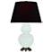 Double Gourd 31"H Mint Glazed Antique Silver Table Lamp w/ Black Red Shade