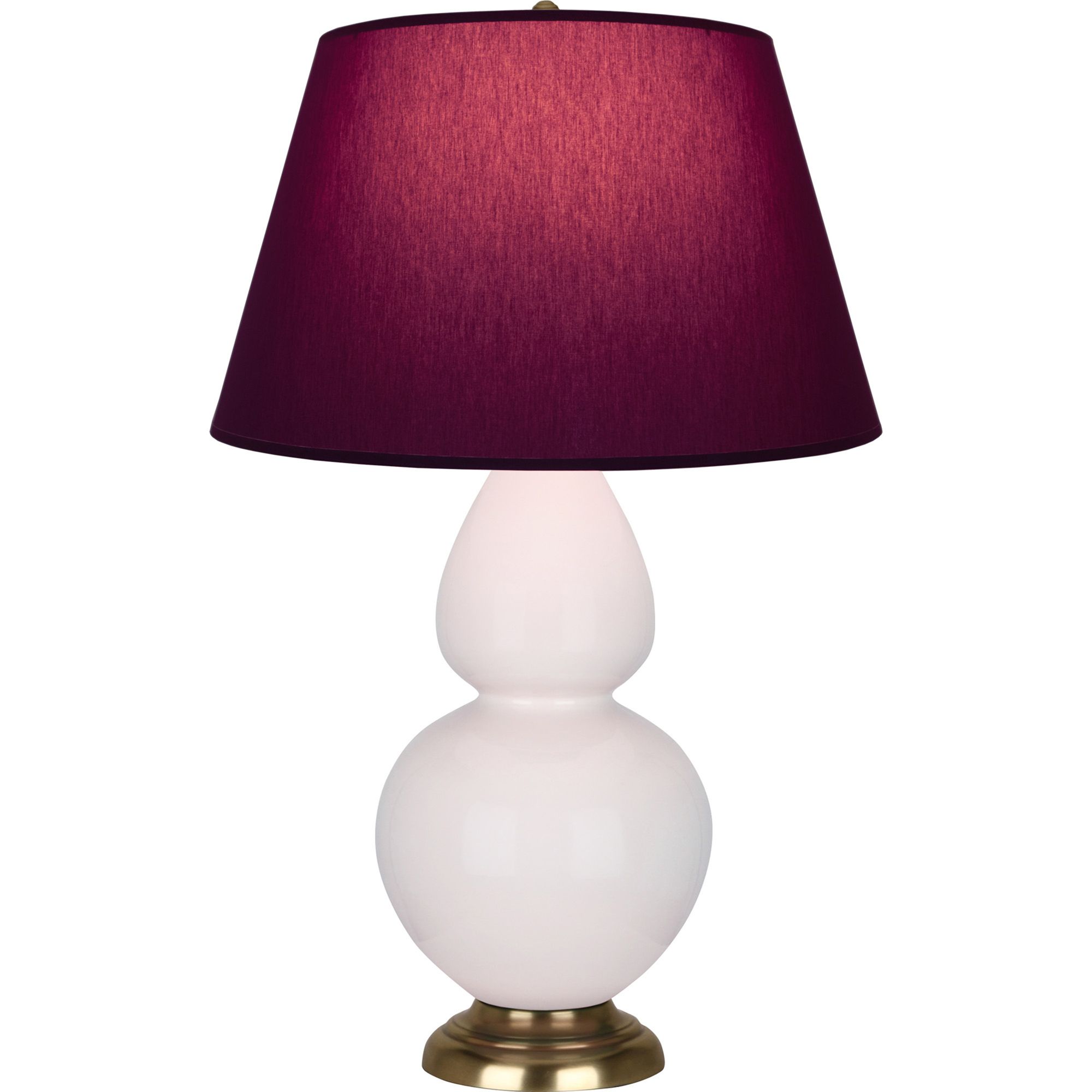Image 2 Double Gourd 31"H Rose Water Glazed Brass Table Lamp w/ Plum Made to Order more views