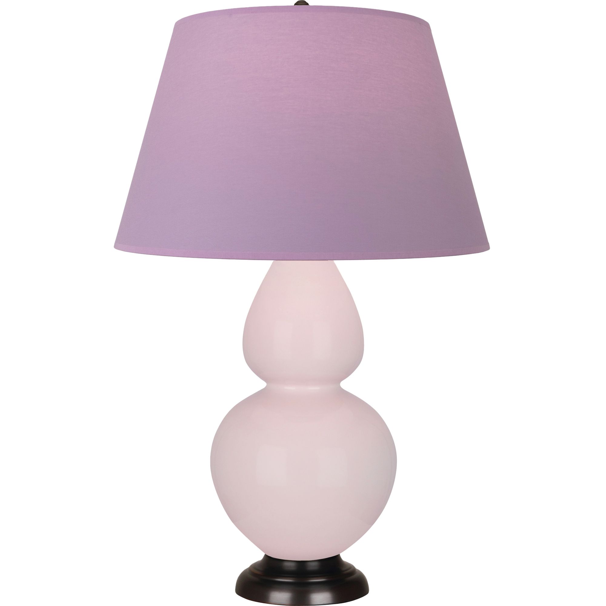 Image 2 Double Gourd 31"H Rose Water Glazed Bronze Table Lamp w/ Lavender Shade more views