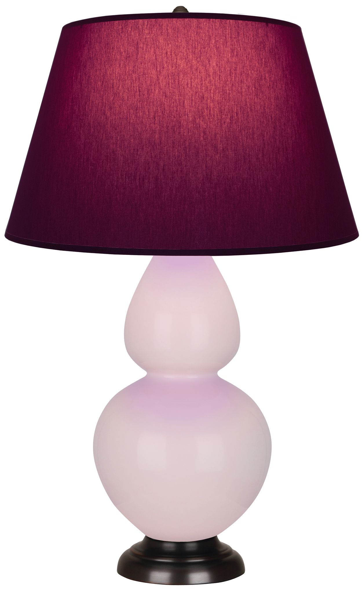 Double Gourd 31"H Rose Water Glazed Bronze Table Lamp w/Plum Made to Order