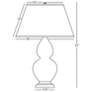 3_Double Gourd 31"H Sugar Plum Glazed Brass Table Lamp w/ Fall Floral Shade more views