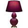 Double Gourd 31"H Sugar Plum Glazed Brass Table Lamp w/ Plum Shade