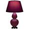 Double Gourd 31"H Sugar Plum Glazed Bronze Table Lamp w/ Plum Shade