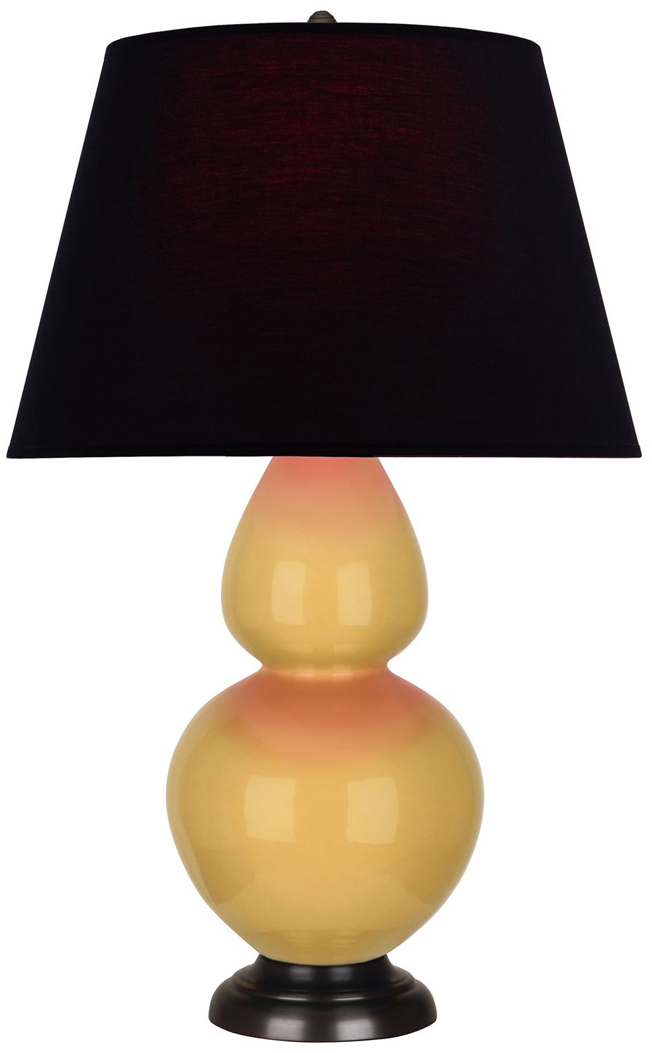 Double Gourd 31"H Sunset & Bronze Table Lamp w/ Black & Red Made to Order