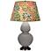 Double Gourd 31"H Taupe And Bronze Table Lamp w/ Fall Floral Shade