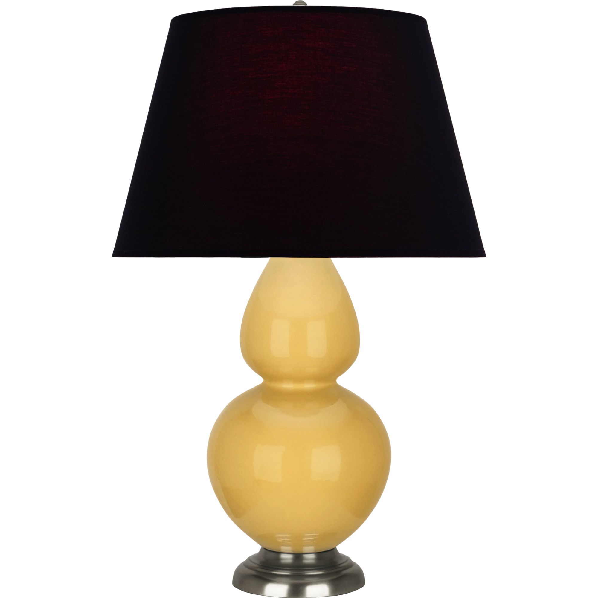 Image 2 Double Gourd 31"H Yellow & Silver Table Lamp w/ Ink & Rose Made to Order more views