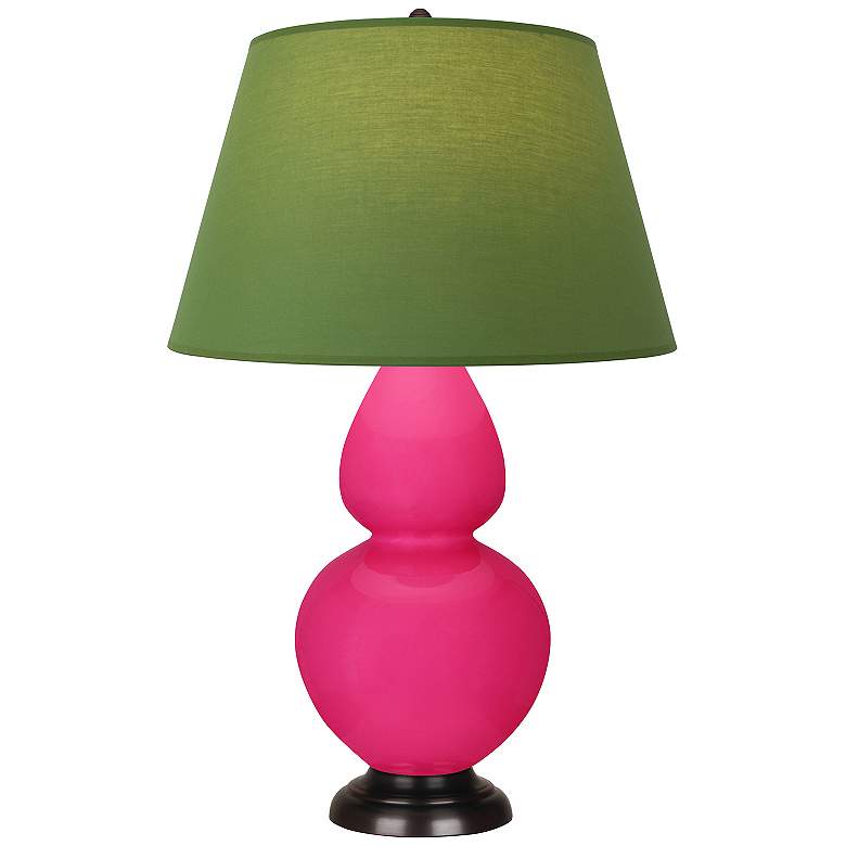 Image 1 Double Gourd 31" High Razzle And Deep Patina Bronze Table Lamp
