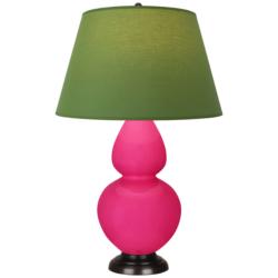 Double Gourd 31" High Razzle And Deep Patina Bronze Table Lamp