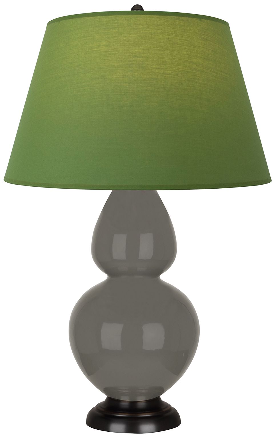 Double Gourd 31"H Ash And Bronze Lamp w/ Tea Green And Taupe Made to O