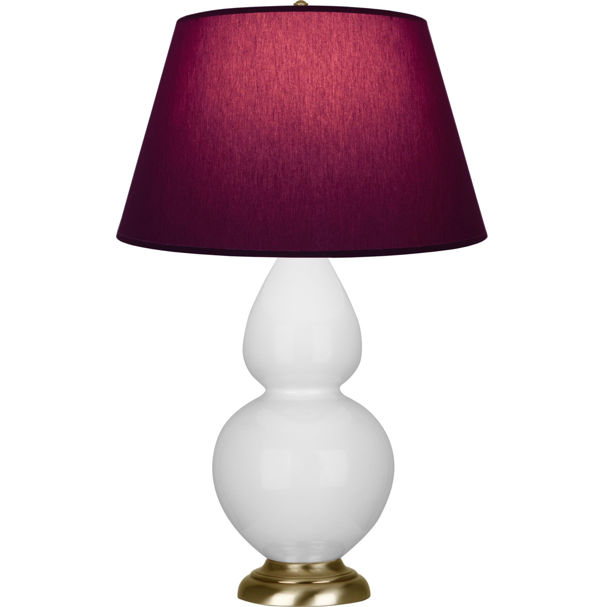 Image 2 Double Gourd 31"H Daisy And Brass Lamp w/ Plum And Lavender Shade more views